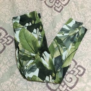 Palm Leaf Print Leggings